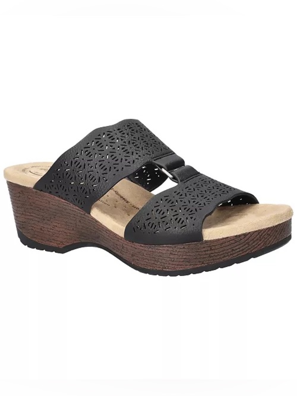 ♥️♥️ Easy Street Black Women's Rin Slip-Resistant Sandals | 6 W
